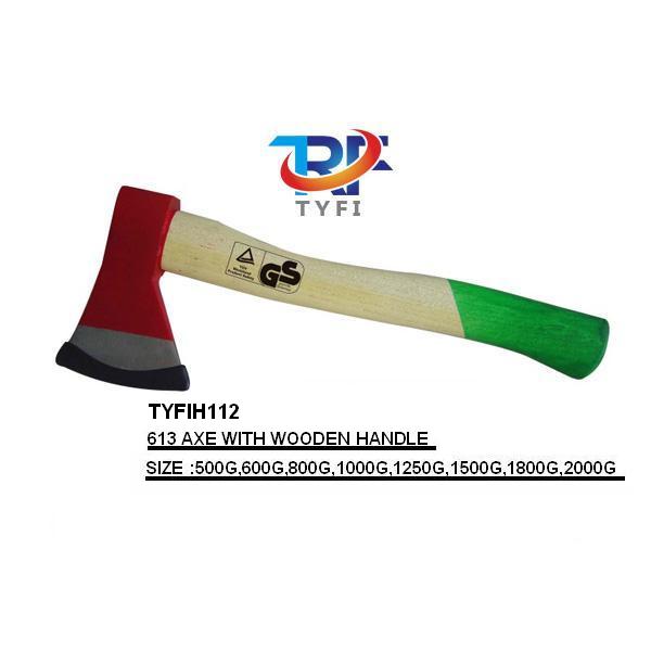 A 613AXE WITH WOODEN HANDLE