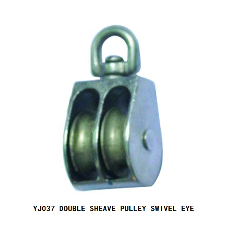 ZINC DOUBLE SHEAVE PULLEY SWIVEL EYE