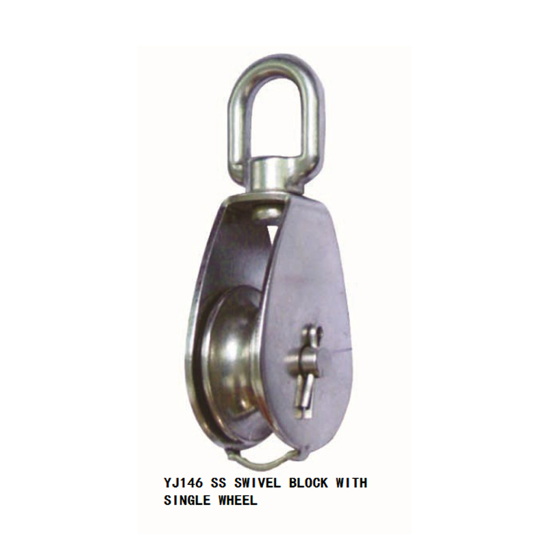 SS SWIVEL BLOCK WITH SINGLE WHEEL
