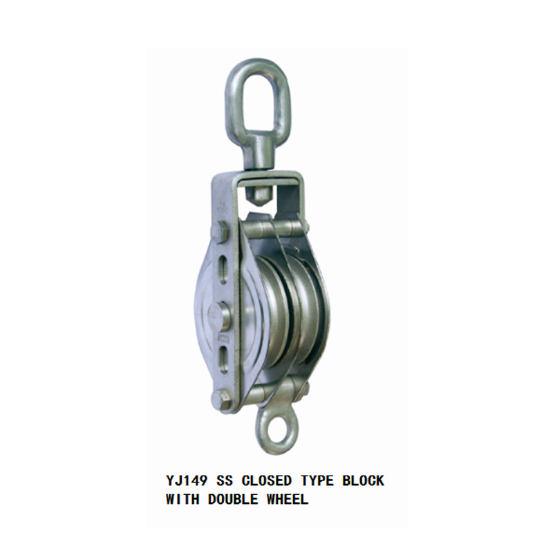 SS CLOSED TYPE  BLOCK WITH DOUBLE WHEEL