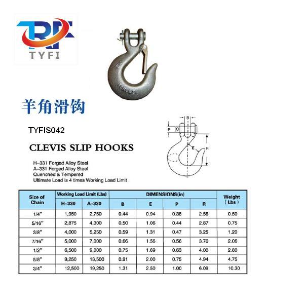 CLEVIS SLIP HOOK